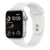 Apple Watch SE 2 GPS 44mm Silver Aluminum Case with White Sport Band (MNK23)