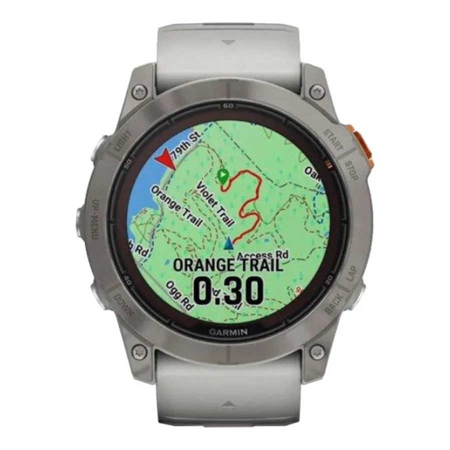 Garmin Fenix 7X Pro Sapphire Solar Titanium w. Fog Gray/Ember O. Band (010-02778-14/15/64)