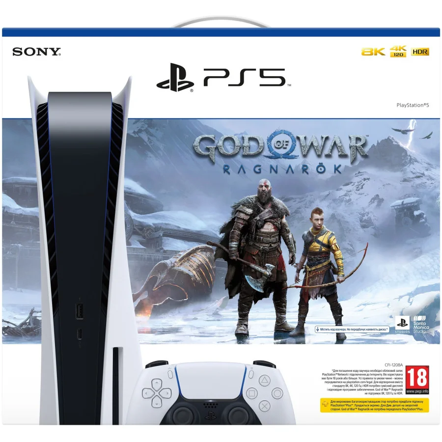 Sony PlayStation 5 + HD-камера + God of War: Ragnarok (UA)