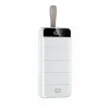 REMAX Leader Series 22.5W Multi-compatible Fast Charging Power Bank (with LED light) 30000mah RPP-183 White