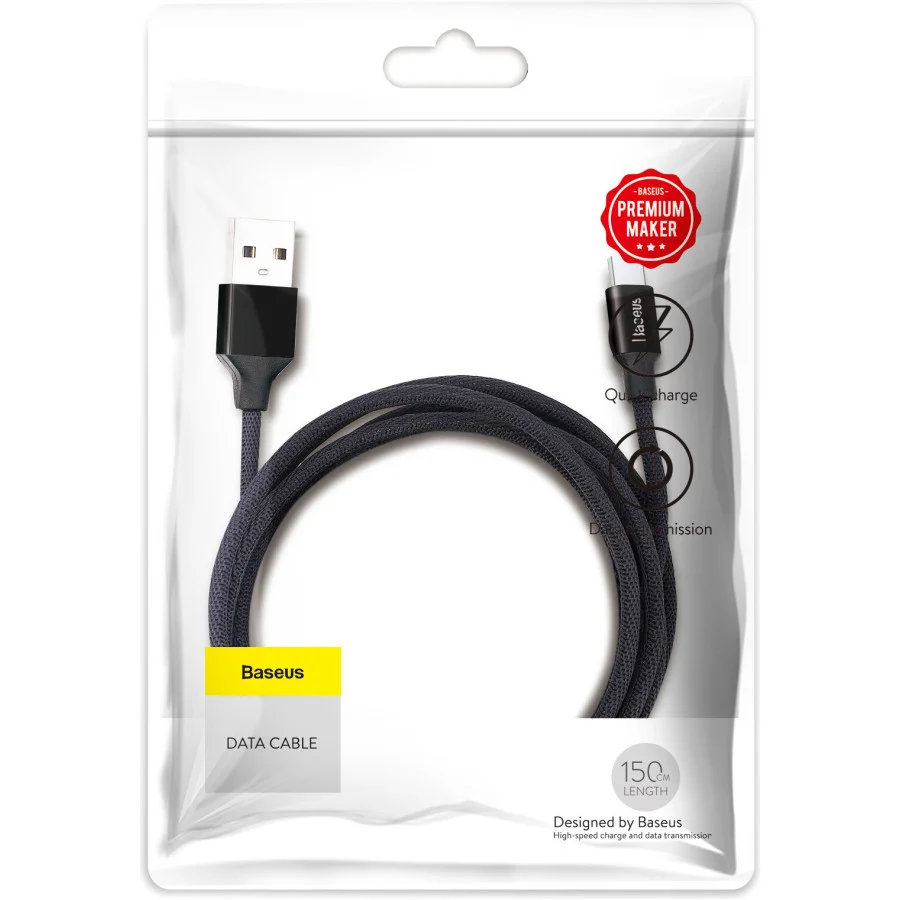 Baseus USB Cable to microUSB Yiven 1.5m Black (CAMYW-B01)