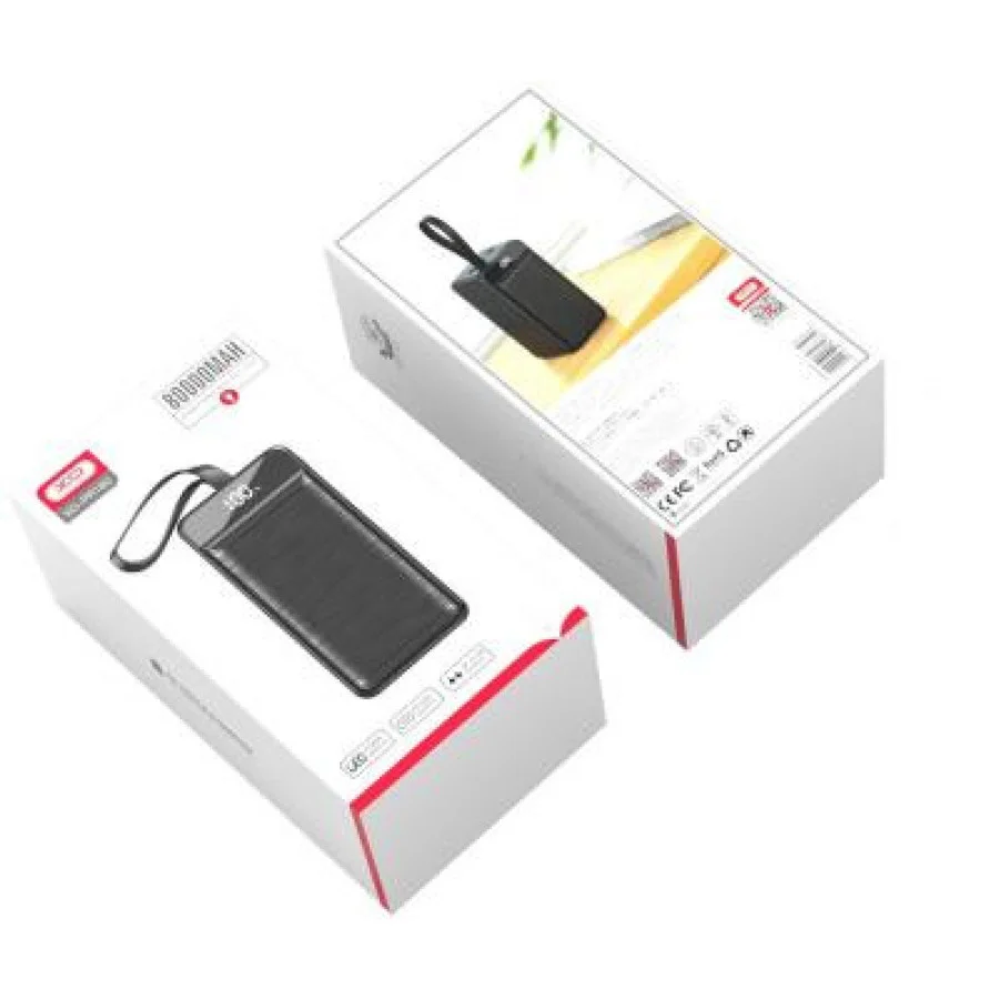 XO PR160 Power Bank 80000mAh 4 x USB, Black