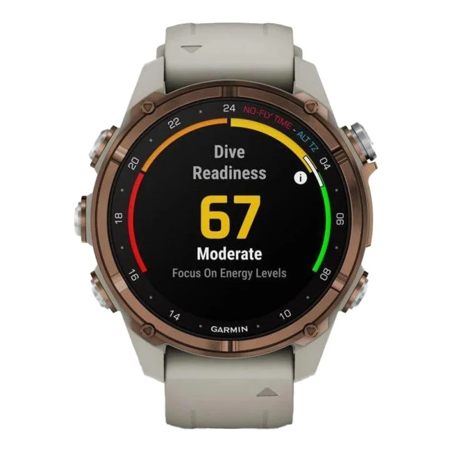 Garmin Descen Mk3i – 43 mm Bronze PVD Titanium with French Gray Silicone Band (010-02753-13/14)
