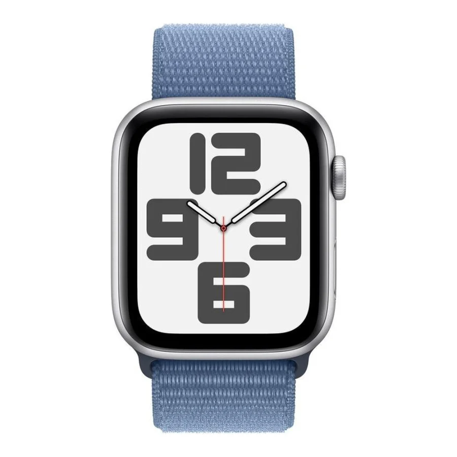 Apple Watch SE 2 GPS 40mm Silver Aluminium Case with Winter Blue Sport Loop (MRE33)