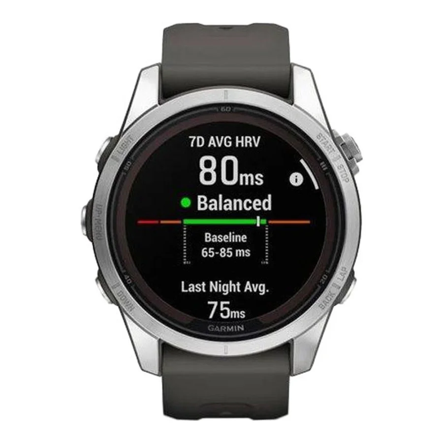 Garmin Fenix 7S Pro Solar Silver w. Graphite Band (010-02776-00/01)
