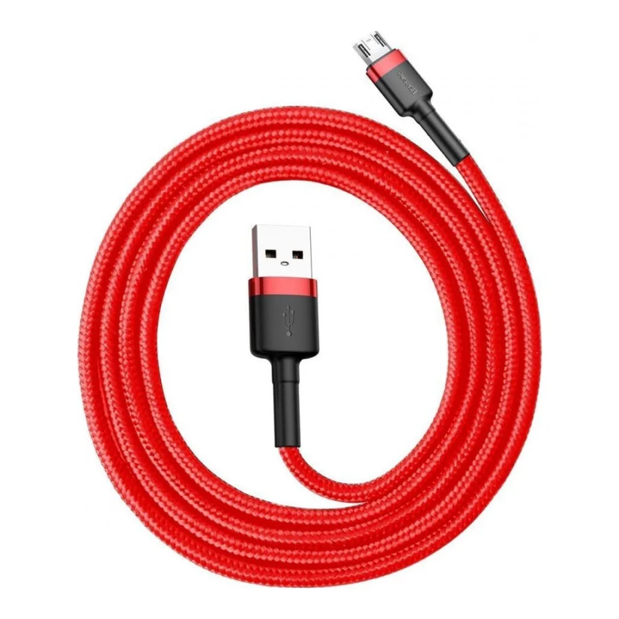Baseus cafule Cable USB For Micro 2.4A 1M Red+Black (CAMKLF-B91)