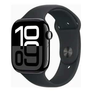 Apple Watch Series 10 GPS 46mm Jet Black Alu. Case w. Black Sport Band - S/M (MWWP3)