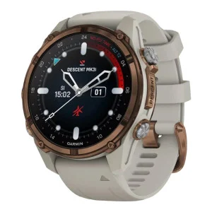 Garmin Descen Mk3i – 43 mm Bronze PVD Titanium with French Gray Silicone Band (010-02753-13/14)