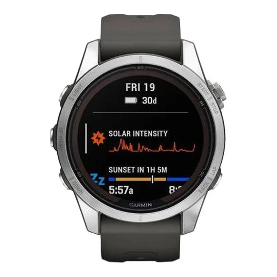 Garmin Fenix 7S Pro Solar Silver w. Graphite Band (010-02776-00/01)