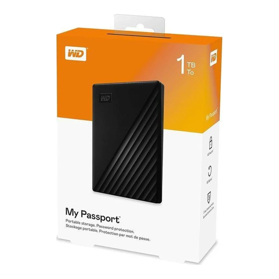 WD My Passport 1 TB Black (WDBYVG0010BBK-WESN)