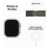 Apple Watch Ultra GPS + Cellular 49mm Titanium Case with Green Alpine Loop - Small (MNHC3/MNHJ3)