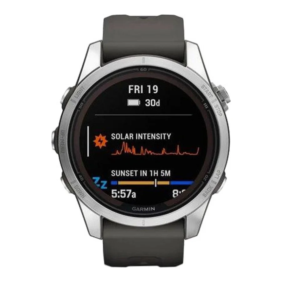 Garmin Fenix 7S Pro Solar Silver w. Graphite Band (010-02776-00/01)