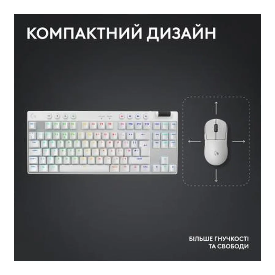 Logitech G Pro X TKL Lightspeed Tactile White (920-012148)