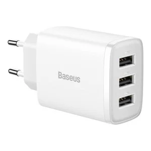 Baseus Compact Charger 3U 17W White (CCXJ020102)