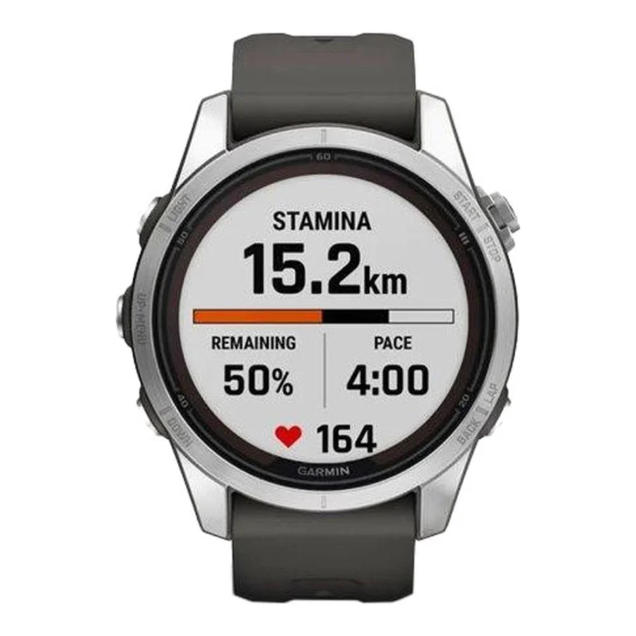 Garmin Fenix 7S Pro Solar Silver w. Graphite Band (010-02776-00/01)