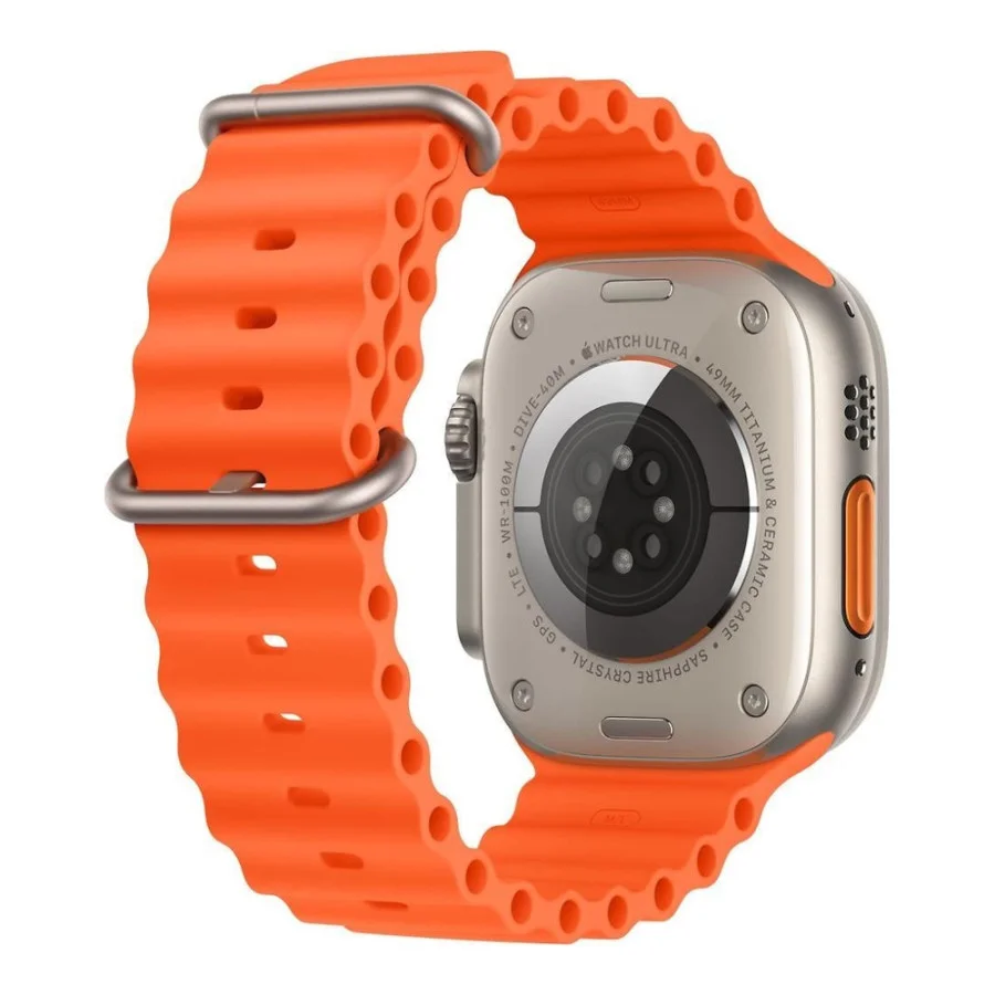 Apple Watch Ultra 2 GPS + Cellular 49mm Titanium Case with Orange Ocean Band (MREH3)