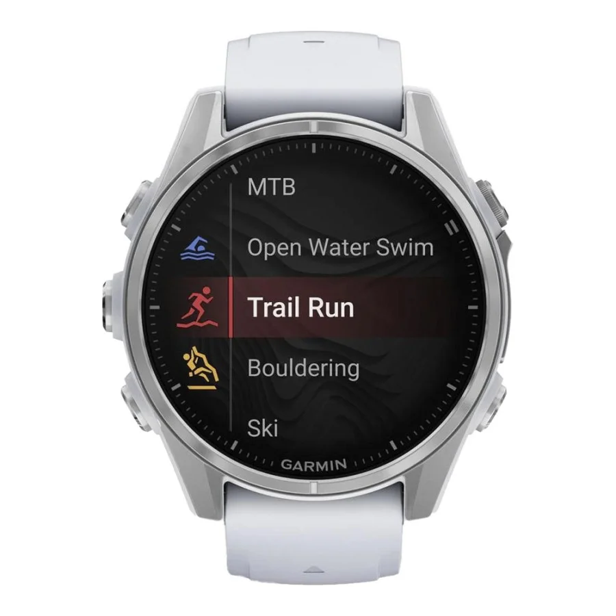 Garmin Fenix 8 43mm AMOLED Silver with Whitestone Silicone Band (010-02903-00/06)