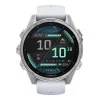 Garmin Fenix 8 43mm AMOLED Silver with Whitestone Silicone Band (010-02903-00/06)