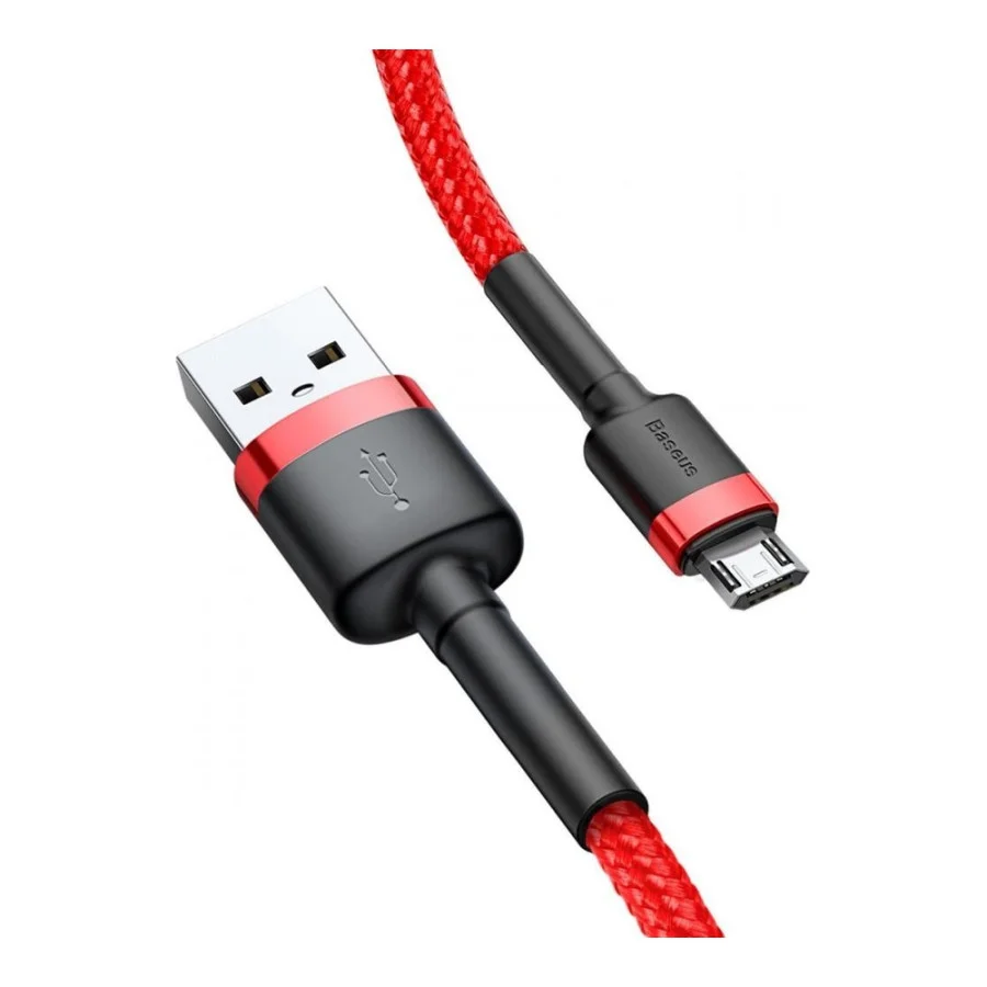 Baseus cafule Cable USB For Micro 2.4A 1M Red+Black (CAMKLF-B91)