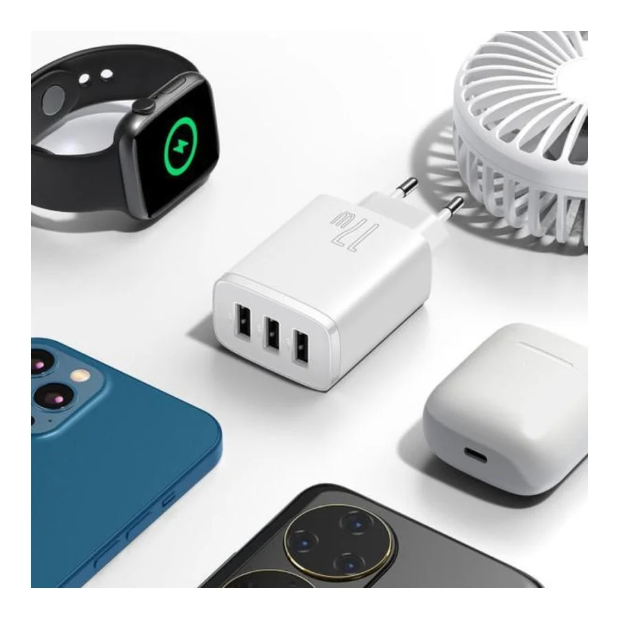 Baseus Compact Charger 3U 17W White (CCXJ020102)