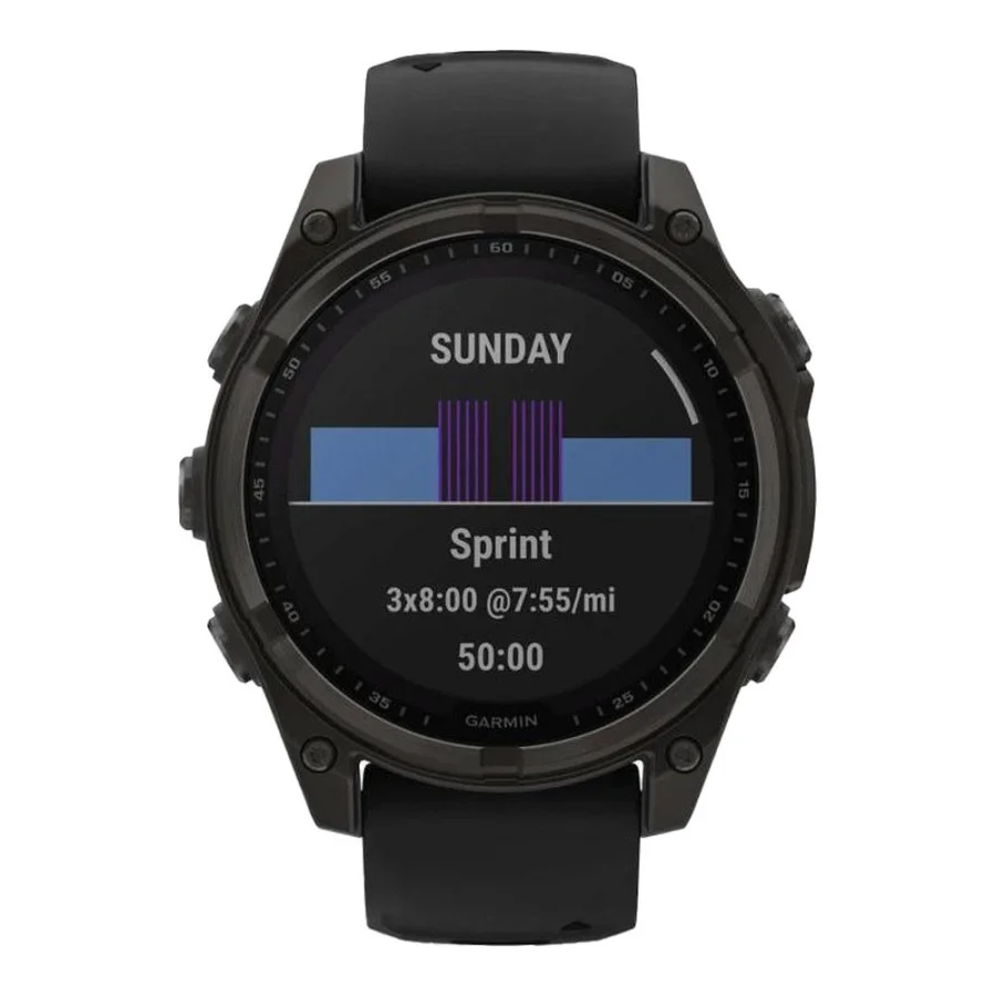 Garmin Fenix 8 51mm Solar Sapphire Carbon Gray DLC Titanium w. Black/Pebble Gray S. Band (010-02907-10/11/70)