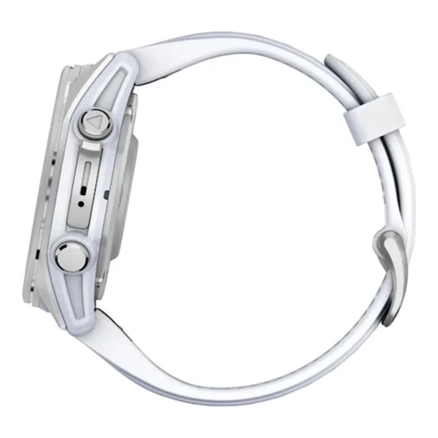 Garmin Fenix 8 43mm AMOLED Silver with Whitestone Silicone Band (010-02903-00/06)