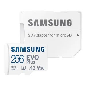 Samsung 256 GB microSDXC Class 10 UHS-I U3 EVO Plus + SD Adapter (MB-MC256SA)