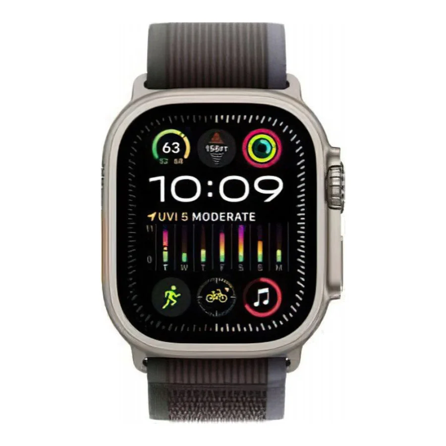 Apple Watch Ultra 2 GPS + Cellular 49mm Titanium Case with Blue/Black Trail Loop - M/L (MRF63)