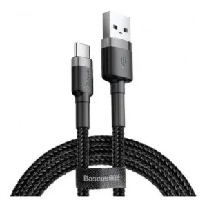 Baseus Сafule Cable USB For Type-C 2A 2M Gray+Black (CATKLF-CG1)