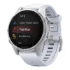 Garmin Fenix 8 43mm AMOLED Silver with Whitestone Silicone Band (010-02903-00/06)