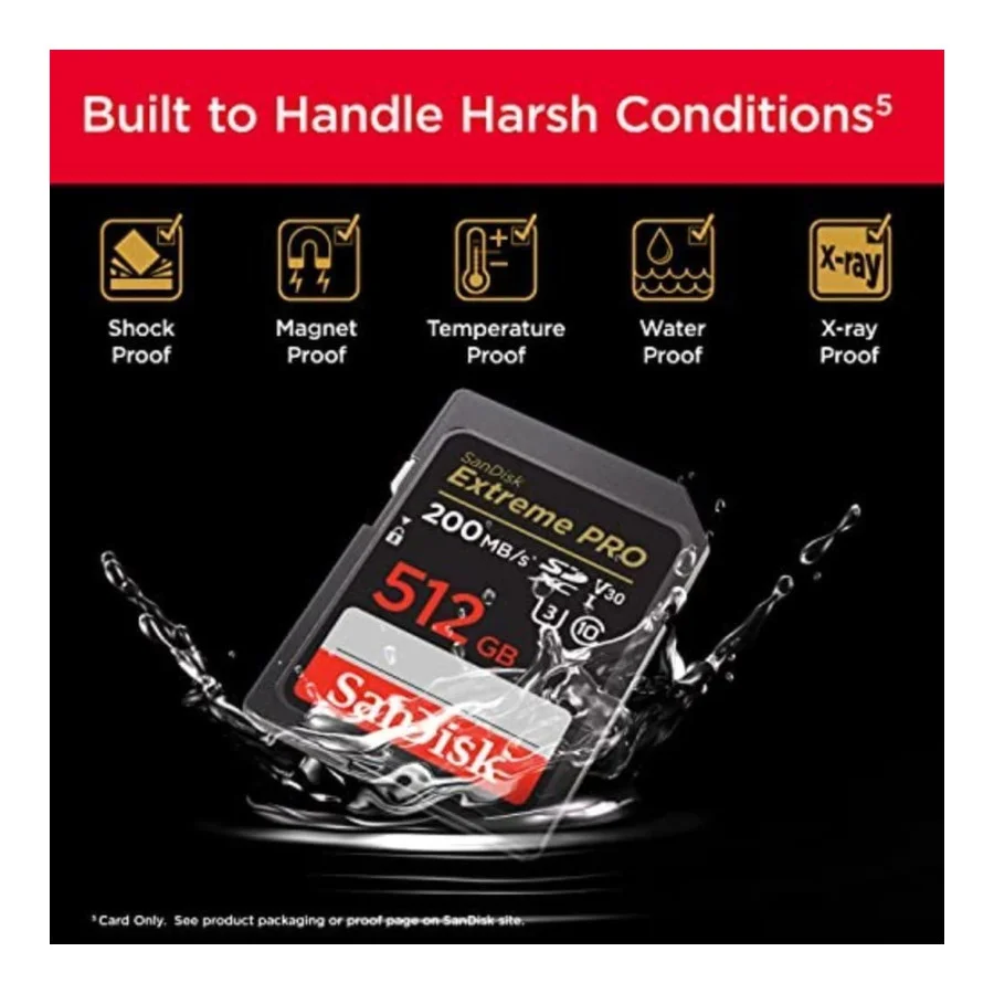 SanDisk 512 GB SDXC UHS-I U3 V30 Extreme PRO (SDSDXXD-512G-GN4IN)