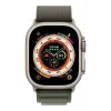Apple Watch Ultra GPS + Cellular 49mm Titanium Case with Green Alpine Loop - Small (MNHC3/MNHJ3)