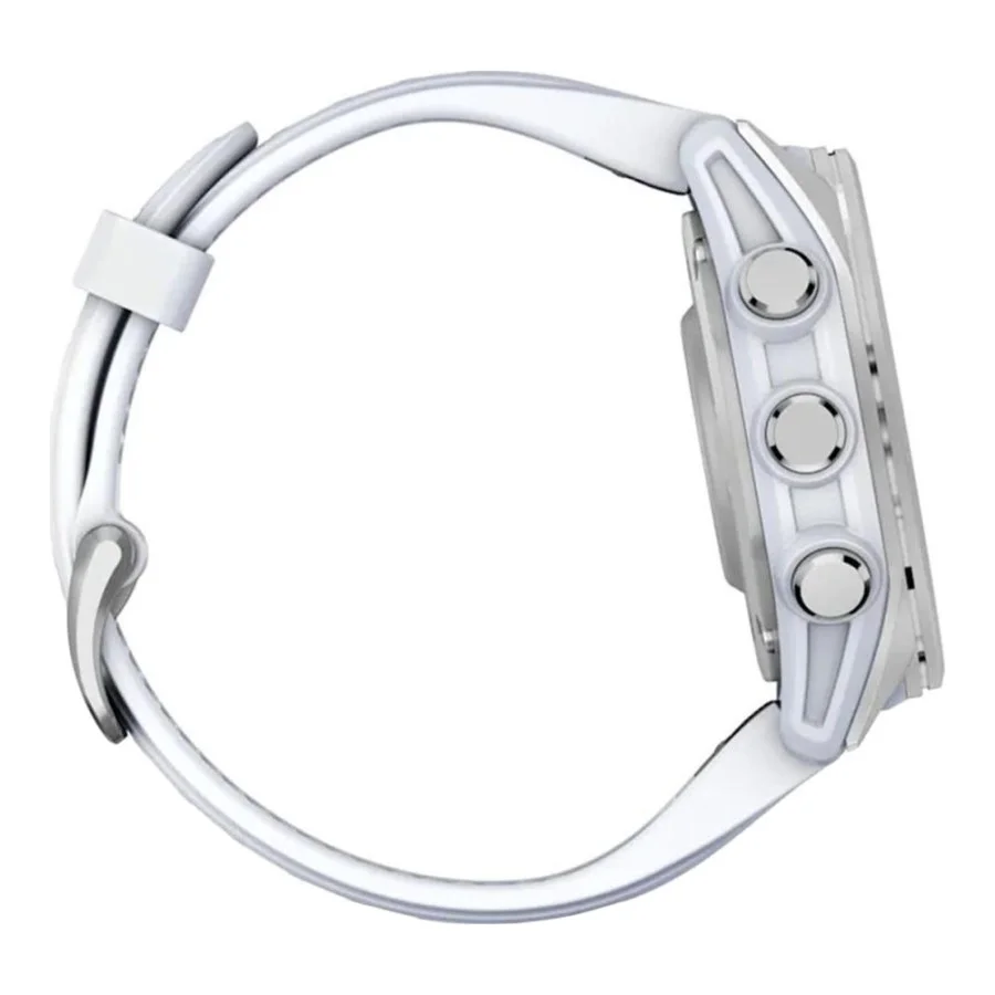 Garmin Fenix 8 43mm AMOLED Silver with Whitestone Silicone Band (010-02903-00/06)