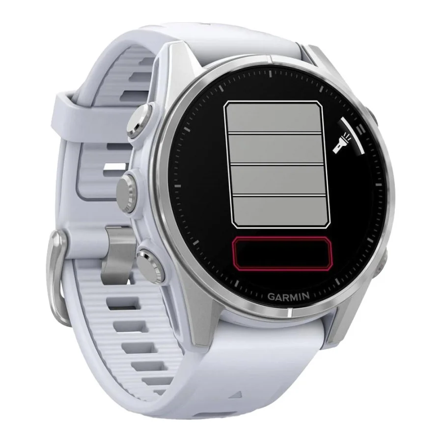 Garmin Fenix 8 43mm AMOLED Silver with Whitestone Silicone Band (010-02903-00/06)