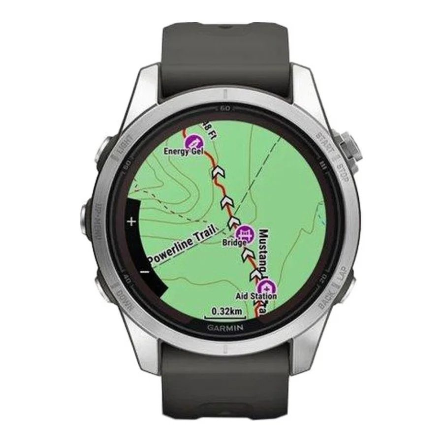 Garmin Fenix 7S Pro Solar Silver w. Graphite Band (010-02776-00/01)