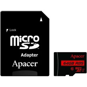 Карта памяти microSDXC 128Gb Apacer (85Mb/s) (UHS-1) + Adapter SD