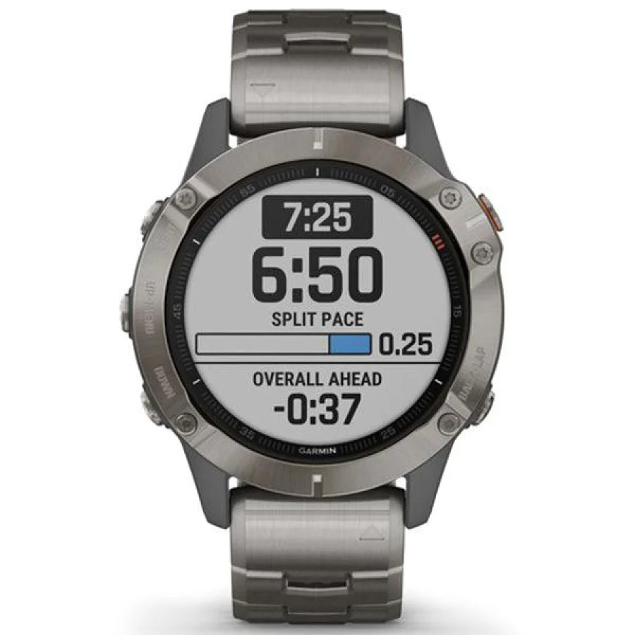 Garmin Fenix 6 Pro Sapphire Titanium with Vented Titanium Bracelet (010-02158-23)
