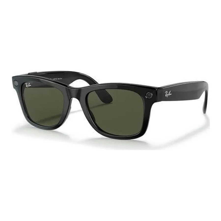 Ray-Ban Meta Wayfarer Shiny Black Frame Green Lenses (RW4006 601/71 50-22)