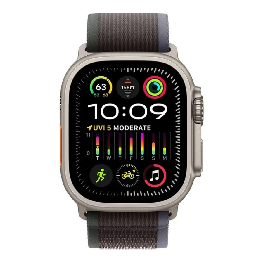 Apple Watch Ultra 2 GPS + Cellular 49mm Titanium Case with Blue/Black Trail Loop - S/M (MRF53)