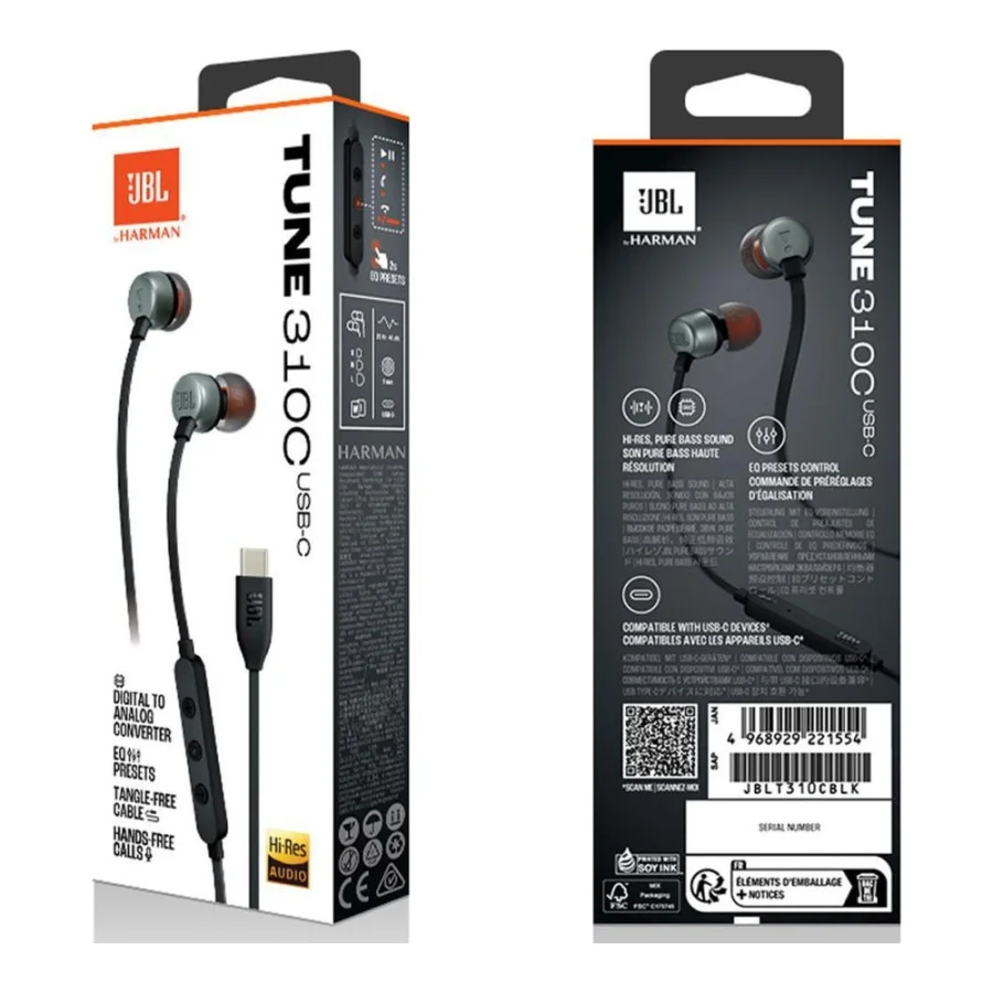 JBL Tune 310C Black (JBLT310CBLK)