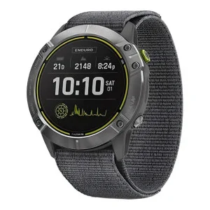 Garmin Enduro Steel with Gray UltraFit Nylon Strap (010-02408-00/10)