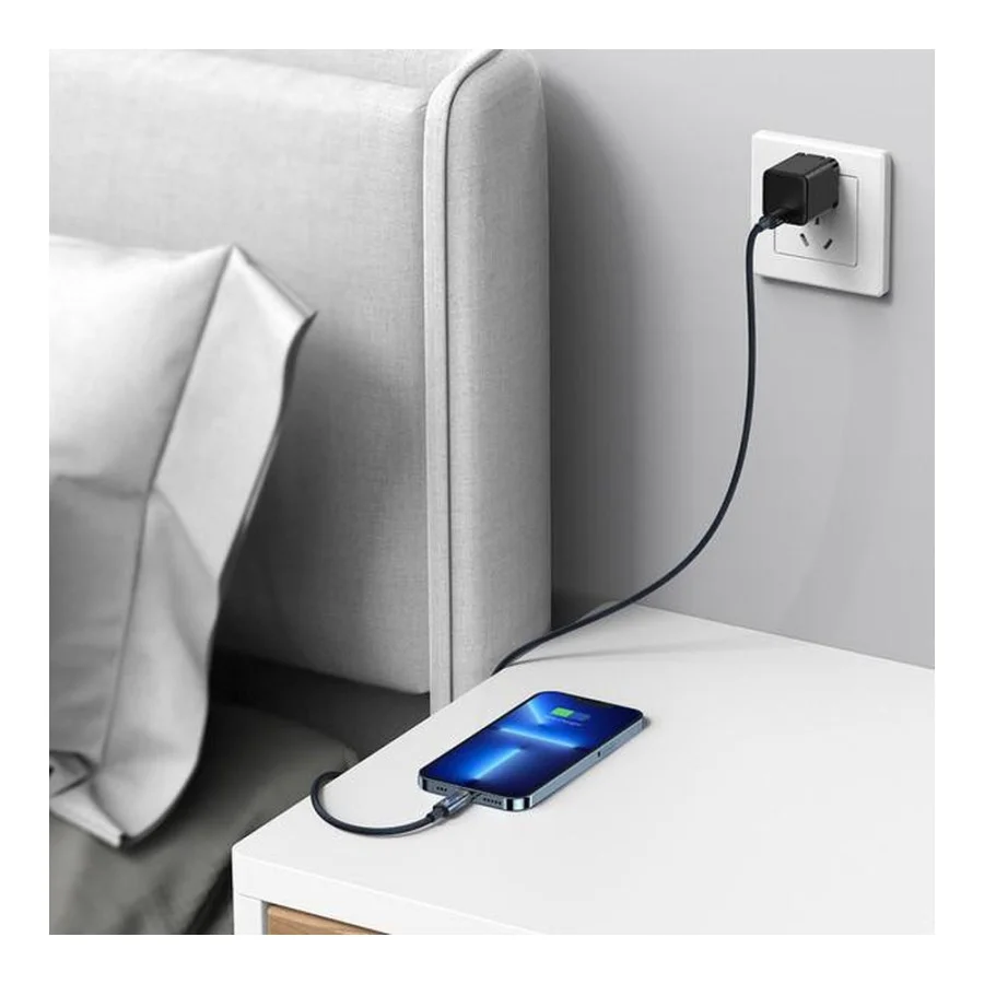 Baseus Explorer Series Auto Power-Off Fast Charging Data Type-C to Lightning 20W 2m Black (CATS000101)