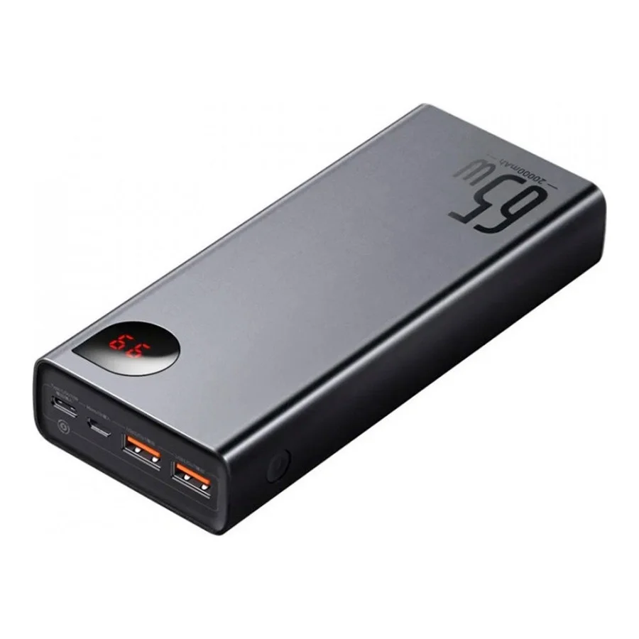 Baseus Adaman Metal Digital Display Quick Charge Power Bank 65W 20000mAh Black (PPIMDA-D01, PPADM-65S)