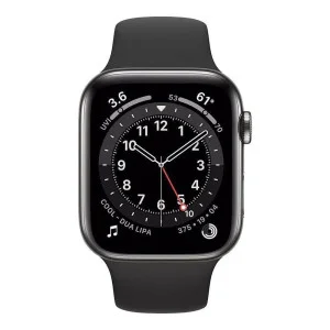 Apple Watch Series 6 GPS + Cellular 40mm Graphite Stainless Steel Case w. Black Sport B. (M02Y3) (US)