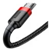 Baseus Cafule Cable USB For Micro 2.4A 2M Red+Black (CAMKLF-C91)