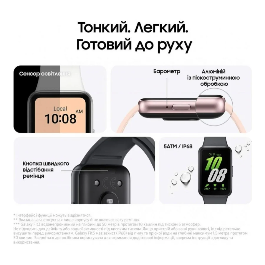 Samsung Galaxy Fit3 Gray (SM-R390NZAA)