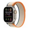 Apple Watch Ultra 2 GPS + Cellular 49mm Titanium Case with Orange/Beige Trail Loop - M/L (MRF23)