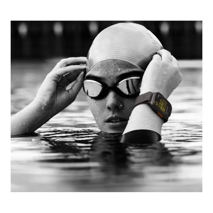 Apple Watch Ultra 2 GPS + Cellular 49mm Black Titan. Case w. Dark Green Alpine Loop - Medium (MX4R3)