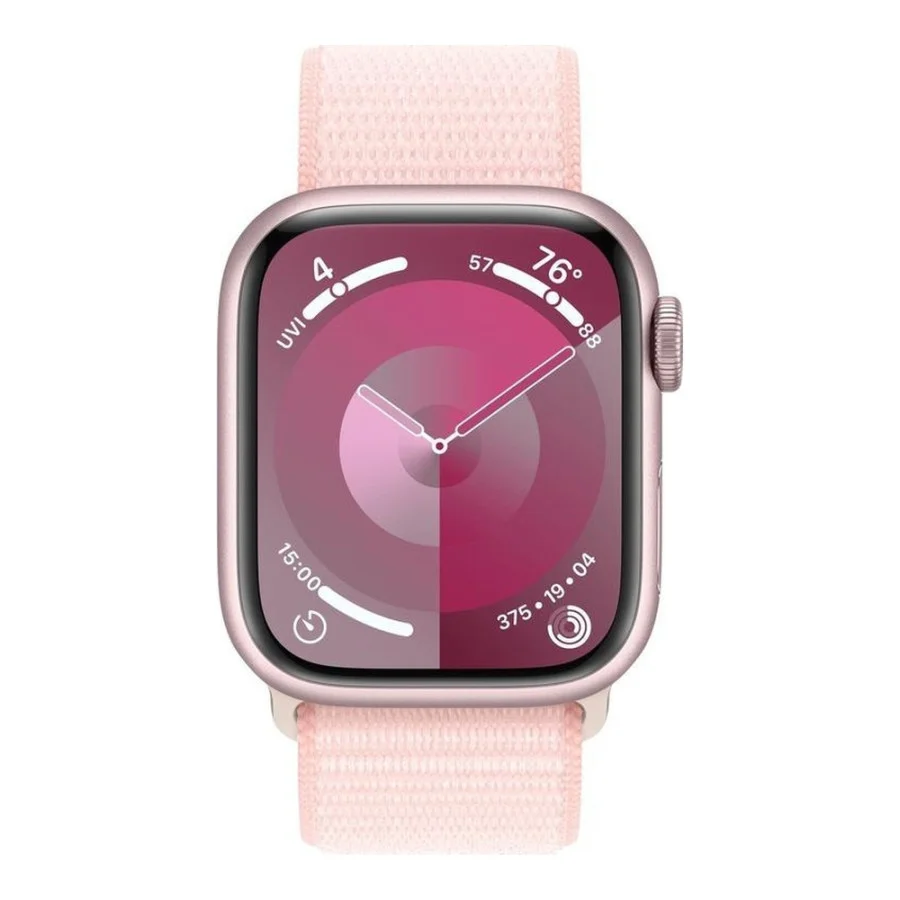 Apple Watch Series 9 GPS 41mm Pink Aluminum Case w. Light Pink S. Loop (MR953)