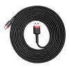 Baseus Cafule Cable USB For Micro 2.4A 2M Red+Black (CAMKLF-C91)
